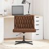 vidaXL Chaise pivotante de bureau Marron Tissu