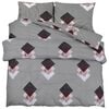 vidaXL Ensemble de housse de couette Gris 140x200 cm Coton