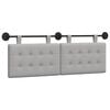 vidaXL T&ecirc;te de lit suspendue Gris nuage tissu