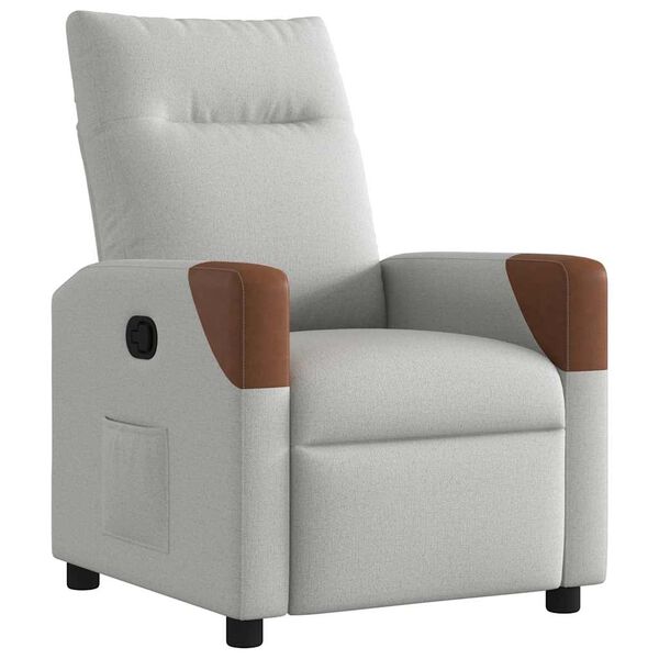 vidaXL Fauteuil inclinable gris nuage tissu