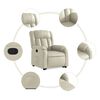 vidaXL Fauteuil inclinable Crème Similicuir