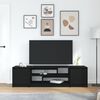 vidaXL Meuble TV ch&ecirc;ne noir 188,5x41x50 cm bois d'ing&eacute;nierie