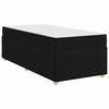 vidaXL Cadre de lit avec matelas Noir 90 x 190 cm tissu
