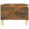 vidaXL Table basse Chêne fumé 90x50x36,5 cm Bois d'ingénierie