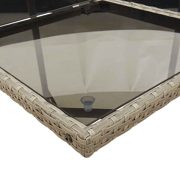 vidaXL Ensemble &agrave; manger de jardin 9 pcs coussins gris r&eacute;sine tress&eacute;e