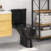vidaXL Toilette avec r&eacute;servoir Noir