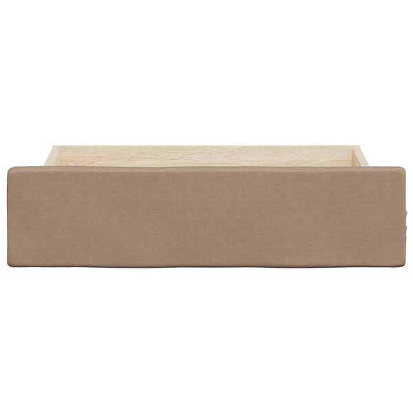 vidaXL Tiroirs de lit 2 pcs cappuccino bois d'ing&eacute;nierie et similicuir