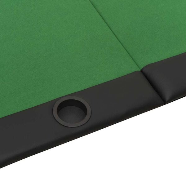 vidaXL Table de poker pliable 10 joueurs Vert 207x106x76 cm