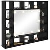 vidaXL Armoire Miroir Ch&ecirc;ne noir 91 x 15 x 76,5 cm Bois d'ing&eacute;nierie