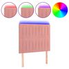 vidaXL T&ecirc;te de lit &agrave; LED Rose 80x5x118/128 cm Velours