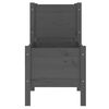 vidaXL Jardinière Gris 245,5x44x75 cm Bois massif de pin