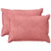 vidaXL Coussin 2 pc HOUTEN Rose 50 x 80 cm Fl&oslash;jl
