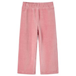 Pantalons pour enfants velours c&ocirc;tel&eacute; rose clair 116