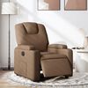 vidaXL Fauteuil inclinable électrique Marron Tissu
