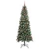 vidaXL Sapin de No&euml;l artificiel Vert 240 cm PVC, plastique et acier