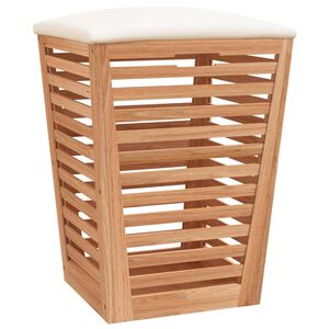 vidaXL Tabouret de salle de bain 40,5x40,5x56 cm Bois massif de noyer