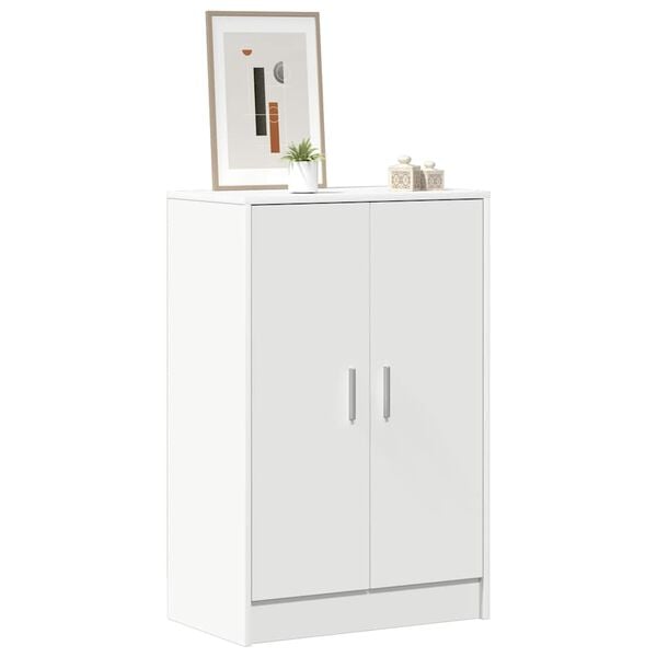vidaXL Armoire à chaussures Blanc 60x35x92 cm Bois d’ingénierie