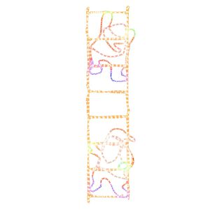 vidaXL Figurine P&egrave;re No&euml;l sur &eacute;chelle pliable avec 552 LED 50x200 cm