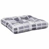 vidaXL Coussin de palette carreaux gris 58x58x10 cm tissu