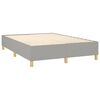 vidaXL Sommier &agrave; lattes de lit avec matelas Gris clair 140x190cm Tissu