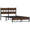 vidaXL Cadre de lit en m&eacute;tal sans matelas ch&ecirc;ne marron 120x200 cm