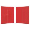 vidaXL Mur de tente de f&ecirc;te 2 pcs Rouge 200 x 195 cm PE et acier