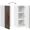 vidaXL Armoire de cuisine Kalmar 2 pcs Ch&ecirc;ne brun 30 x 31 x 80 cm