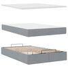 vidaXL Cadre de lit ottoman et matelas gris clair 120x200 cm tissu