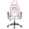 vidaXL Chaise de jeu Blanc et rose Similicuir