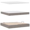vidaXL Lit avec rangement et matelas Taupe 200 x 200 cm Polyester