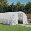 vidaXL Serre avec cadre en acier blanc 42 m&sup2; 14x3x2 m