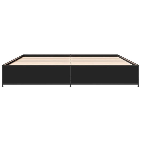 vidaXL Cadre de lit sans matelas noir 200x200 cm