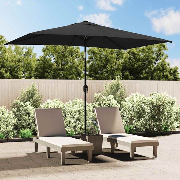 vidaXL Parasol d'ext&eacute;rieur avec m&acirc;t en m&eacute;tal 300x200 cm anthracite
