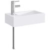 vidaXL Lavabo de salle de bains Chrome 45,5 x 25,5 x 13 cm m&eacute;tal