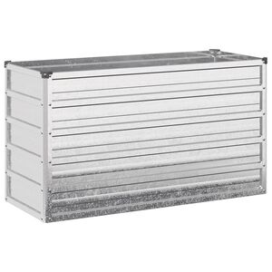 vidaXL Jardin sur&eacute;lev&eacute; Argent&eacute; 100 x 40 x 55 cm galvanis&eacute;