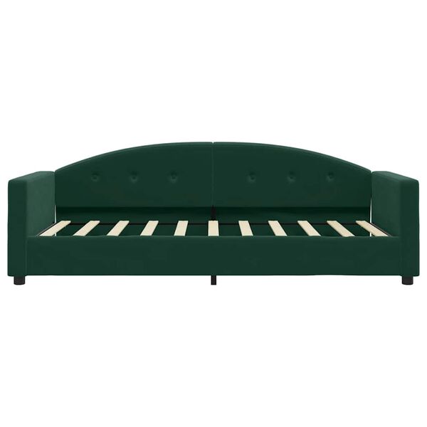 vidaXL Lit de repos sans matelas vert fonc&eacute; 80x200 cm velours