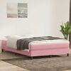vidaXL Sommier &agrave; lattes de lit avec matelas rose 140x220 cm velours
