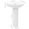 vidaXL Lavabo autoportant avec socle Céramique Blanc 520x440x190 mm