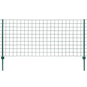 vidaXL Cl&ocirc;ture Euro Acier 20x0,8 m Vert