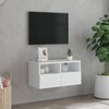vidaXL Meuble TV mural blanc 60x30x30 cm bois d'ingénierie
