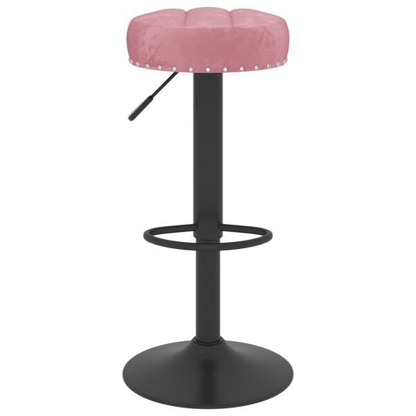 vidaXL Tabourets de bar lot de 2 rose velours