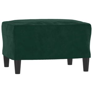 vidaXL Repose-pied Vert fonc&eacute; 60x50x41 cm Velours