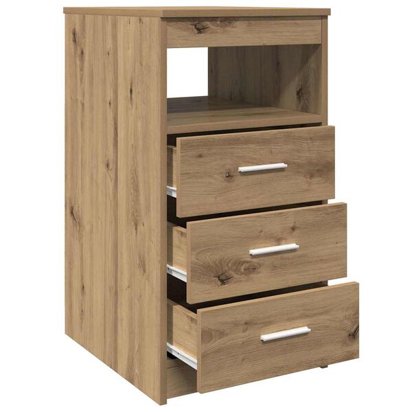 vidaXL Commode ch&ecirc;ne artisanal 40x50x76 cm bois d'ing&eacute;nierie