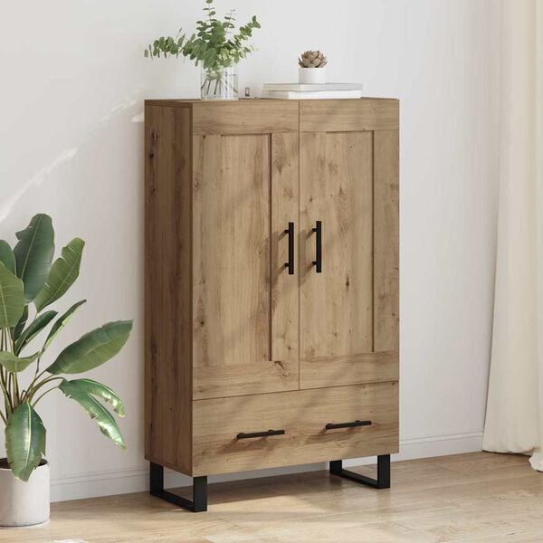 vidaXL Haut Armoire avec tiroir Ch&ecirc;ne artisanal 69,5 x 31 x 115 cm