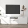 vidaXL Meuble TV Blanc 140x35x40 cm Bois d'ing&eacute;nierie