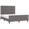 vidaXL Cadre de lit sans matelas gris 140x200 cm similicuir