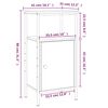 vidaXL Tables de chevet 2 pcs noir 41x31x80 cm bois d’ingénierie