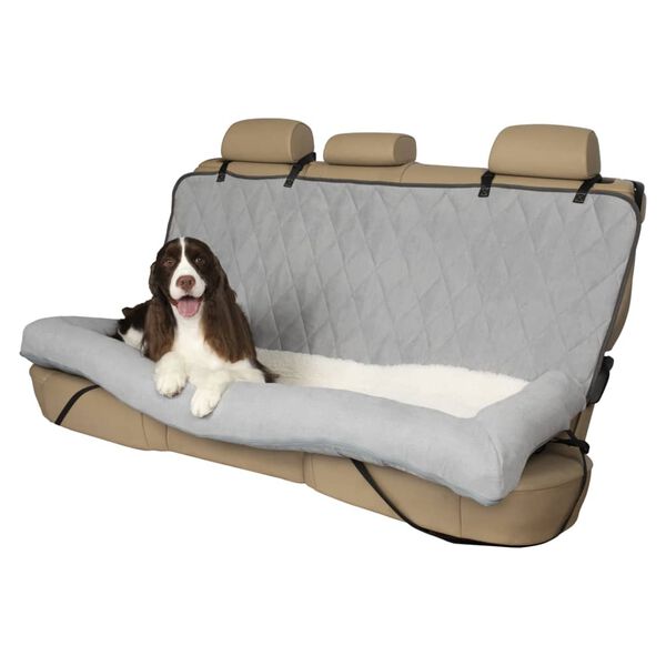 Happy Ride Lit pour chien Car Cuddler Grand Gris