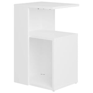 vidaXL Table d'appoint Blanc 36x30x56 cm Bois d&rsquo;ing&eacute;nierie