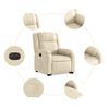 vidaXL Fauteuil inclinable &eacute;lectrique cr&egrave;me tissu